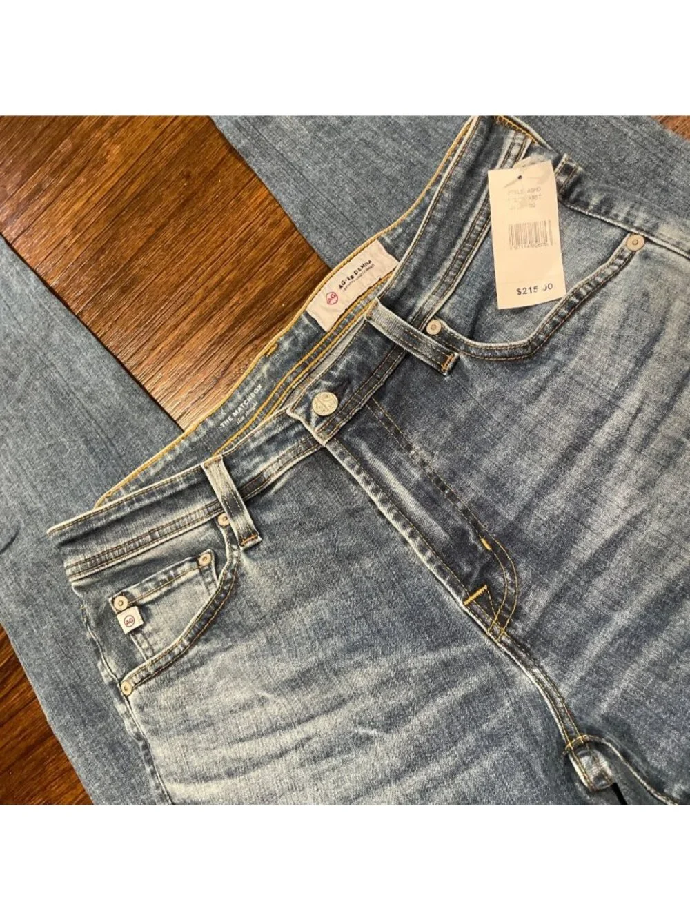 AG Matchbox Slim Straight Jean 32x34 Light Medium Wash Stretchy AG-ED Denim